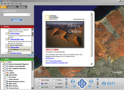 Google Earth National Geographic layers